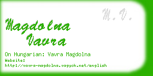 magdolna vavra business card